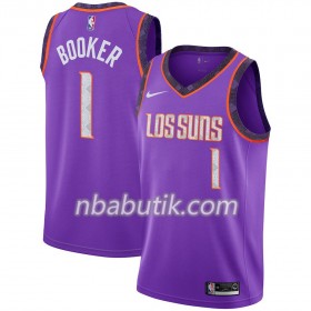NBA Mænd Trøje Phoenix Suns Devin Booker 1 2018-19 Nike City Edition Lilla Swingman
